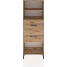 Arges Dolap 2 Raflı 2 Çekmeceli 60x30x163 Çam-çam Çam