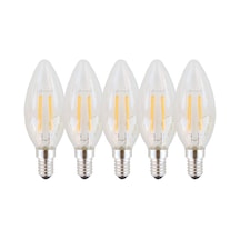 Rustik Mum Dekoratif Led Ampul 4w E14 5 Adet Beyaz Işık