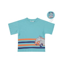 Civil Boys Surfers Minibüs Baskılı 2-5 Yaş Tişört - Yeşil Koyu Mint