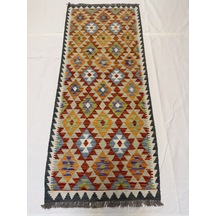 El Dokuma Afgan Yolluk Kilim Çok Renkli