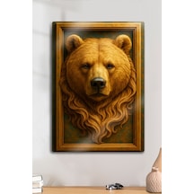 3d Kabartma Metal Baskı - Ayı Bear Figürlü Dekoratif Tablo, Sanat, Ev Dekorasyon