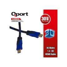 Qport Q-hdmı30 Hdmı Kablo 30mt Ver1.4 Altın Uçlu 3d-190546