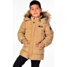 Benitto Kids Natürel Kürklü Erkek Çocuk Şişme Mont 51246-bej Bej