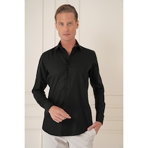 Efor Slim Fit %100 Pamuk Non Iron Kumaş Klasik Siyah Gömlek Gk 735 Siyah Efor Slim Fit %100 Pamuk Non Iron Kumaş Klasik Siyah Gömlek Gk 735 Siyah