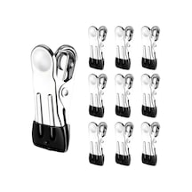 Ganzhoushop 10/20 Adet Çamaşır Mandalı Çamaşır İpi Mandalları Paslanmaz Çelik Çamaşır Mandalları Çamaşır Mandalları Klipsleri Güçlü Metal Çamaşır Mandalları Siyah Çok Renkli