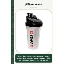 Özel Seri Sporcu Ekipmanı Fitnes Aracı Antrenman Kabı Shaker 700 Cc Siyah Kapak - 24 48 37