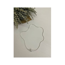 Lunarie Charm Uyumlu Yılan Zincir Kolye Kararmaz Çelik Gümüş