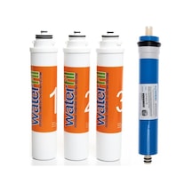 Sulook Waterlife Su Arıtma Cihazı Uyumlu Tak-çevir 4'lü Filtre Seti, Vontron Membranlı