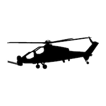 Helikopter Atak Duvar Dekor Sticker 60 X 24 Cm