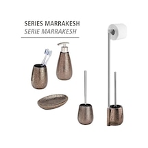 Marrakesh Klozet Takımı, Tuvalet Fırçası Tutucu, Seramik, Ø 12,5 X 41 Cm, Kahverengi 508 Yeşil