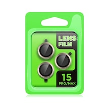 İphone 15 Pro Max Raze Metal Kamera Lens - Gümüş