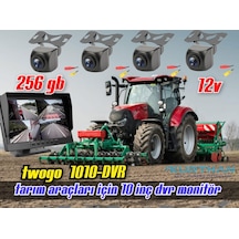 10'' Dvr Monitör Ve 4 Adet 170 Derece Açılı Kamera Seti 12 Volt