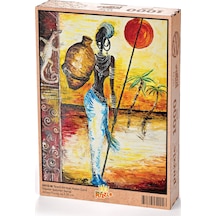 King Of Puzzle Testili Afrikalı Kadın Zaire Ahşap Puzzle 1000 Prç