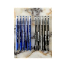 Büro Tükenmez Kalem Seti 1.0mm 15 Li 5 Mavi - 5 Siyah Çok Renkli