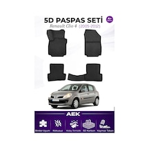 Renault Clio 3 2005-2012 Araca Özel Havuzlu "karbon" Paspas Takım