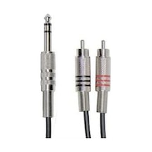 Stereo Kablo - 6.3 Mm Trs Erkek - 2X Rca Erkek - 2 Metre