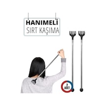 Mey İthalat Hanımeli Metal Teleskopik Paslanmaz Çelik Sırt Kaşıyıcı 2'li Lüks Set 714307