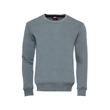 Wessi Haki Desensiz Bisiklet Yaka Sweatshirt Haki