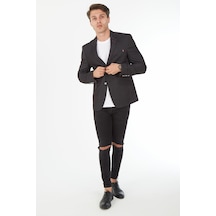 Sposo G-182 İki Düğme Dar Kalıp Siyah Erkek Blazer Ceket Siyah Sposo G-182 İki Düğme Dar Kalıp Siyah Erkek Blazer Ceket Siyah