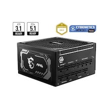 Msi Mag A1250gl Pcıe5 1200w 80 Plus Gold 13.5fanlı Tam Modüler Pıce 5 Atx Power Supply