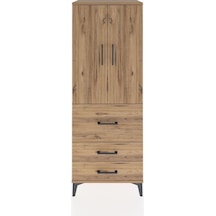 Hyperion Dolap 3 Raflı 3 Çekmeceli 2 Kapaklı 60x44x163 Çam-çam Atlas Çam