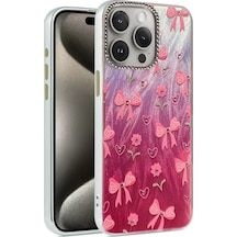 Newface Apple Uyumlu iPad iPhone 15 Pro Max Kılıf Blade Aynalı Desenli Kapak - Desen 3 Pembe
