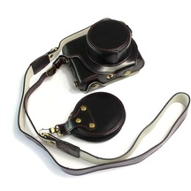 Cbtx Leica D -lux 7 Pil Açma Tasarım Koruyucu Kapak Lens Torbası Ve Omuz Kayışı İle Pu Deri Dijital Kamera Çantası - Siyah