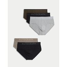 Marks & Spencer 5'li Modal Streç 360 Flex Briefs T14006131a Siyah Mix
