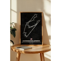 Miami F1 Pisti Ahşap Çerçeveli Tablo Miami Gp Dekor Poster