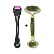 Derma Roller + Roller Yeşim Taşı Cilt Yenileme Seti 2li Set