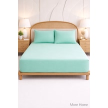 More Home Tek Kişilik Lastikli Çarşaf Seti + Yastık Kılıfı Yeşil