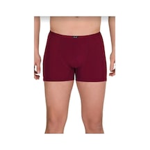 Berrak 4488 Erkek Modal İnce Kemer Lastikli Boxer 3 Adet Bordo
