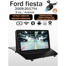 Ford Fiesta 2009-2017 Uyumlu 9 İnç Android Multimedya Ekran 8gb Ram 128gb Hafıza Kablosuz Carplay Android Auto Navigasyon 9"