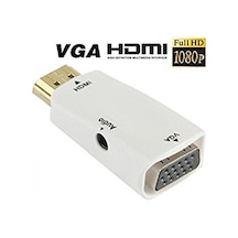 Hdmi To Vga Ses Görüntü Çevirici Ps3 Ps4 Xbox Pc Laptop Projektör