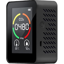 Mufunye Taşınabilir 3 Ü 1 Arada Co2, Sıcaklık Ve Nem Ölçer, Usb Şarjlı, Renkli Ekran, 400-5000ppm