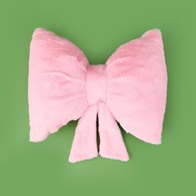 Soft Kurdele Figürlü Yastık - Pembe - 40x30 Cm