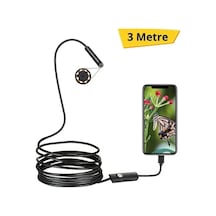 Ers 3 Metre Yılan Kamera - Android Destekli - Led Işıklı - Ip67 Su Geçirmez