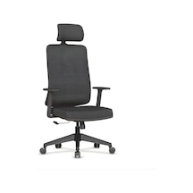Greta Ergonomik Fileli Çalışma Koltuğu Siyah Ofis Sandalyesi Ayarlanabilir Başlık, Bel Desteği Ve Hareketli Kol Ev Ofis Ve Personel Koltuğu 120 Kg Taşıma Kapasitesi Siyah Çok Renkli