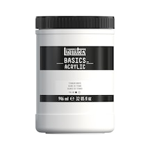 4332432 Basics Akrilik Boya, Monopigmente Sanatçı Pigmentleri, Solmaz, Orta Viskozite, Aşif Kalitesi, İpek Parlaklığında Kaplama, 946 Ml Tencere, Titanyum Beyazı