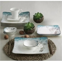 Güral Porselen Spinoza 30 Parça 6 Kişilik Kahvaltı Takımı 1341 Çok Renkli