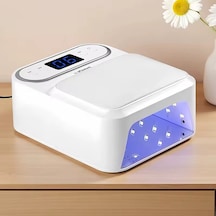 T9 Deri Yüzeyli Manikür Tırnak Kurutucu Uv Led Lamba Protez Tırnak Lambası Beyaz 48w