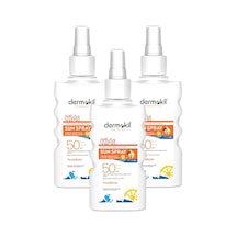 Dermokil Kids SPF 50+++ Yüksek Koruyucu Çocuk Güneş Spreyi 3 x 200 ML