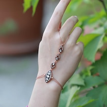 Elmas Montür Mekik Model Rose Gold Kaplama Gümüş Şahmeran Gümüş