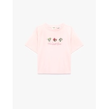 Koton Powerpuff Girls Baskılı Pamuklu Kısa Kollu Lisanslı Tişört Pembe 6skg10642ak Gül