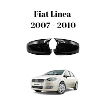 Fiat Linea 2007 2008 2009 2010 Uyumlu Yarasa Batman Ayna Kapağı Takımı Piano Black Parlak Siyah