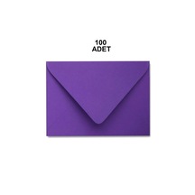 100 Adet Mor Renkli Küçük Zarf 7x9