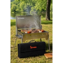 Jetmen Quick Grill Inox Katlanır Mangal Gri