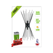 Kirpi Metal Çift Yönlü Günışığı Siyah Kasa Aydınlatma Aplik-pilli Siyah