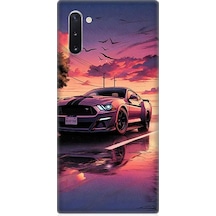 Samsung Galaxy Note 10 Uyumlu Pembe Gün Batımı Desenli Silikon Kılıf