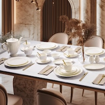 Evaliza Eva Gold 6 Kişilik 36 Parça Kahvaltı Takımı Çok Renkli